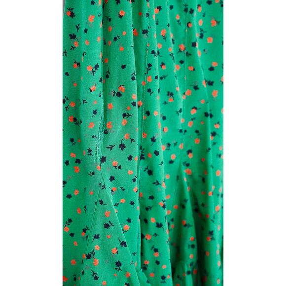 Veronica Beard Green Lila Silk Dress Sz 2 - Picture 7 of 7